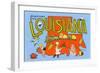 Greetings from Louisiana-null-Framed Art Print