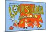Greetings from Louisiana-null-Mounted Art Print
