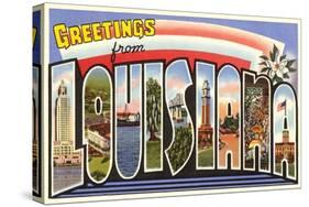 Greetings from Louisiana-null-Stretched Canvas