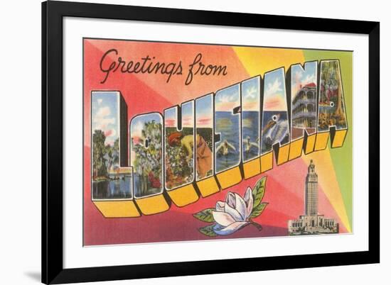 Greetings from Louisiana-null-Framed Art Print