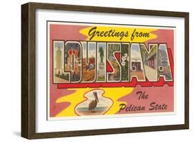 Greetings from Louisiana-null-Framed Art Print