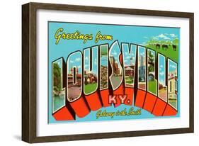 Greetings from Louisville, Kentucky-null-Framed Art Print