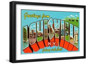 Greetings from Louisville, Kentucky-null-Framed Art Print