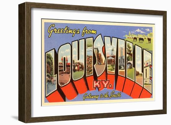 Greetings from Louisville, Kentucky-null-Framed Art Print