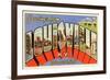 Greetings from Louisville, Kentucky-null-Framed Premium Giclee Print