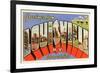 Greetings from Louisville, Kentucky-null-Framed Premium Giclee Print