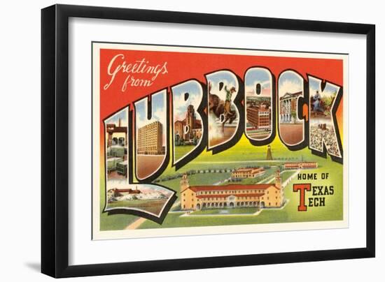 Greetings from Lubbock, Texas-null-Framed Art Print