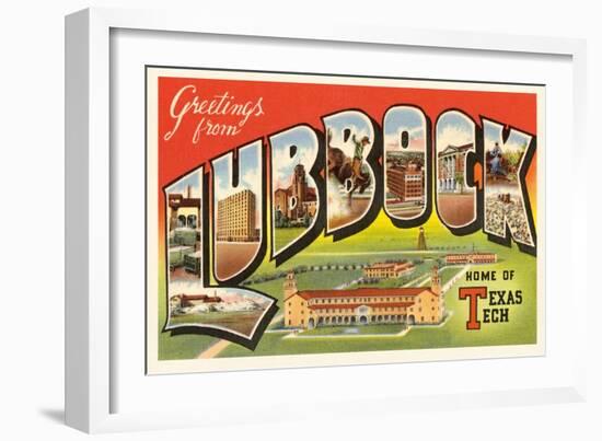 Greetings from Lubbock, Texas-null-Framed Art Print