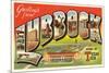 Greetings from Lubbock, Texas-null-Mounted Art Print