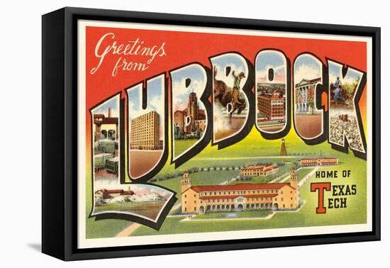 Greetings from Lubbock, Texas-null-Framed Stretched Canvas