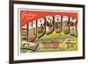 Greetings from Lubbock, Texas-null-Framed Premium Giclee Print