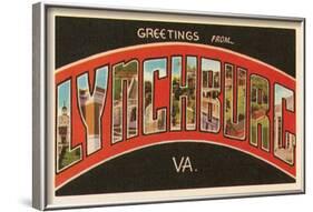 Greetings from Lynchburg, Virginia-null-Framed Art Print