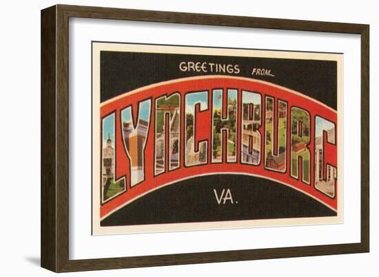 Greetings from Lynchburg, Virginia-null-Framed Art Print