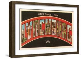 Greetings from Lynchburg, Virginia-null-Framed Art Print