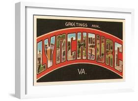 Greetings from Lynchburg, Virginia-null-Framed Art Print