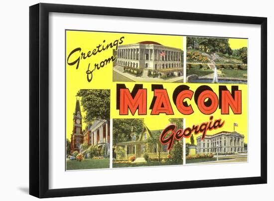 Greetings from Macon, Georgia-null-Framed Art Print