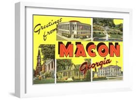 Greetings from Macon, Georgia-null-Framed Art Print