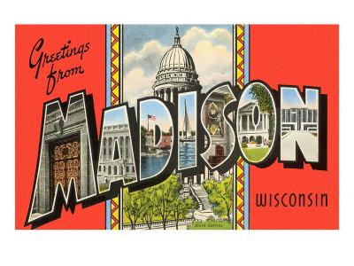 Greetings From Madison Wisconsin Posters Allposters Com