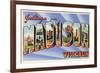 Greetings from Madison, Wisconsin-null-Framed Premium Giclee Print