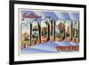 Greetings from Madison, Wisconsin-null-Framed Premium Giclee Print