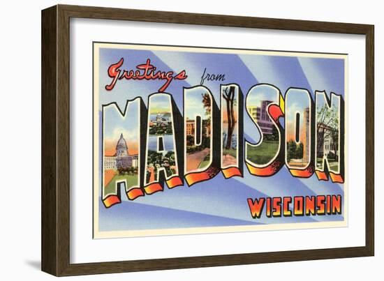 Greetings from Madison, Wisconsin-null-Framed Art Print