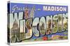 Greetings from Madison, Wisconsin-null-Stretched Canvas