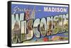 Greetings from Madison, Wisconsin-null-Framed Stretched Canvas