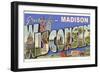 Greetings from Madison, Wisconsin-null-Framed Art Print