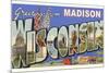 Greetings from Madison, Wisconsin-null-Mounted Art Print