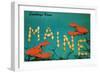 Greetings from Maine, Lobster-null-Framed Art Print