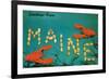 Greetings from Maine, Lobster-null-Framed Art Print