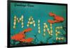 Greetings from Maine, Lobster-null-Framed Premium Giclee Print