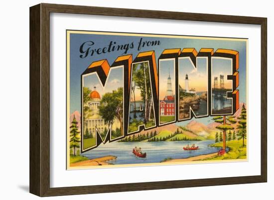 Greetings from Maine-null-Framed Art Print