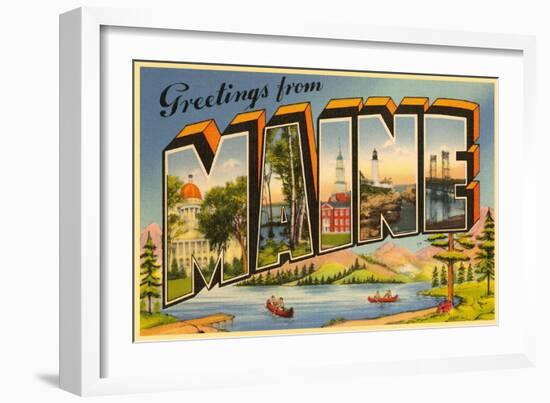 Greetings from Maine-null-Framed Art Print