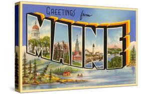 Greetings from Maine-null-Stretched Canvas