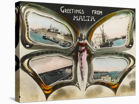 Greetings from Malta-null-Stretched Canvas