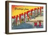 Greetings from Manasquan, New Jersey-null-Framed Art Print