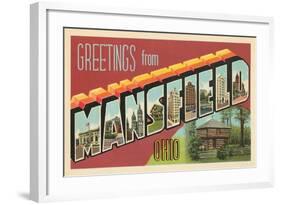 Greetings from Mansfield, Ohio-null-Framed Art Print