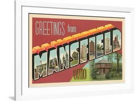 Greetings from Mansfield, Ohio-null-Framed Premium Giclee Print