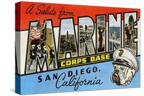 Greetings from Marine Corps., San Diego, California-null-Stretched Canvas