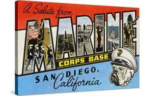 Greetings from Marine Corps., San Diego, California-null-Stretched Canvas