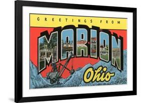 Greetings from Marion, Ohio-null-Framed Art Print