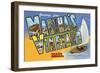 Greetings from Martha's Vineyard, Mass.-null-Framed Art Print