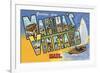 Greetings from Martha's Vineyard, Mass.-null-Framed Premium Giclee Print