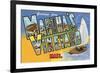 Greetings from Martha's Vineyard, Mass.-null-Framed Premium Giclee Print