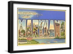 Greetings from Maryland-null-Framed Art Print