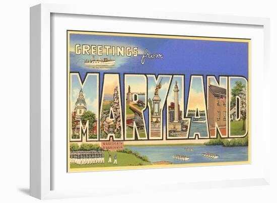 Greetings from Maryland-null-Framed Art Print