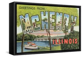 Greetings from Mchenry, Illinois-null-Framed Stretched Canvas