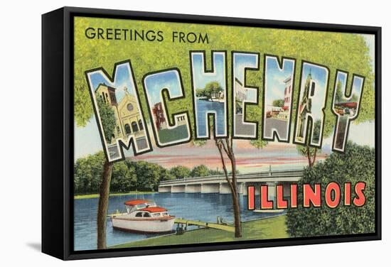 Greetings from Mchenry, Illinois-null-Framed Stretched Canvas