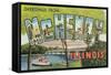 Greetings from Mchenry, Illinois-null-Framed Stretched Canvas